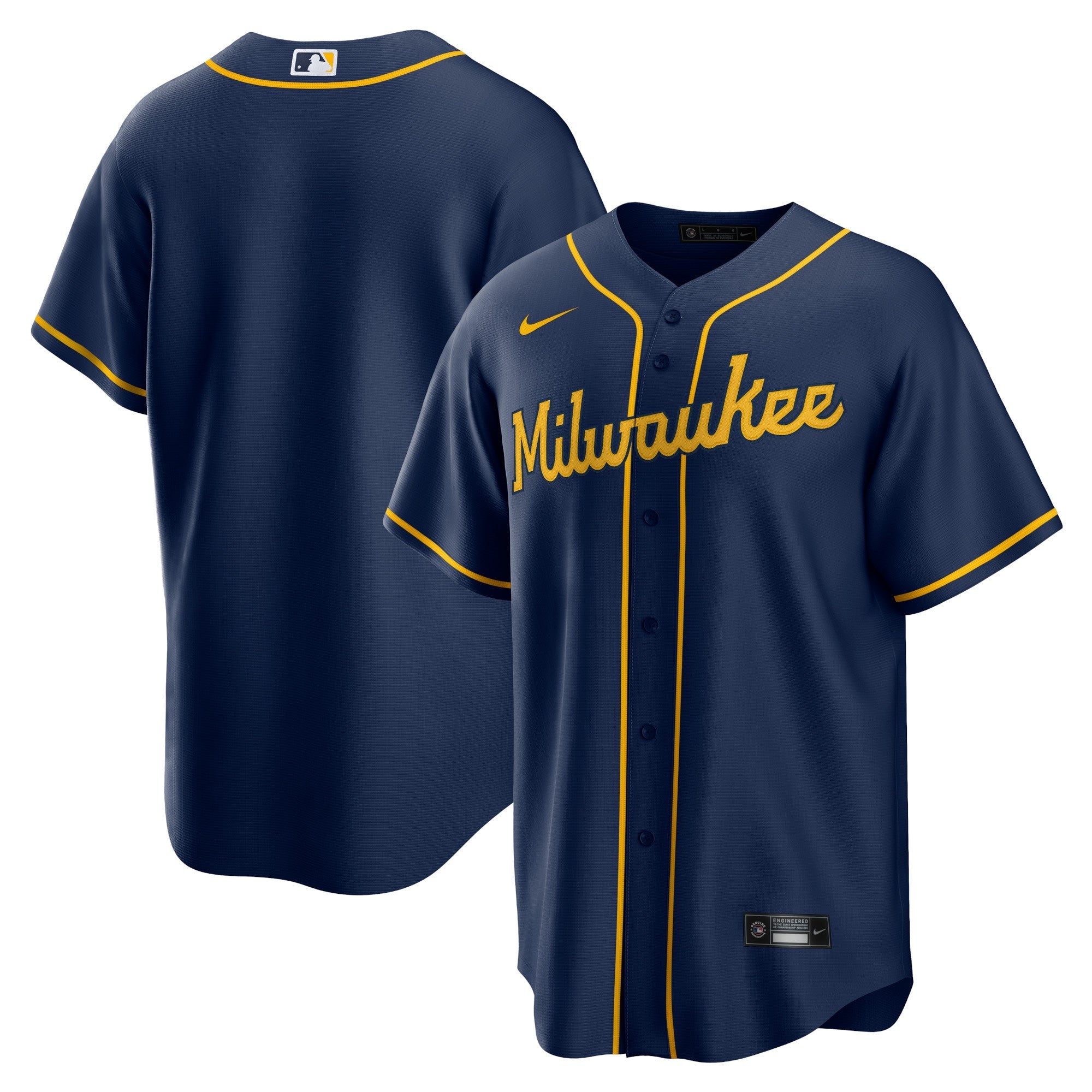 Milwaukee Brewers Nike Home Replica Team Jersey - White/Navy