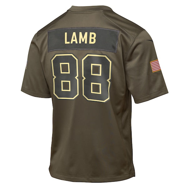 CeeDee Lamb Dallas Cowboys Nike Youth 2025 Salute to Service Game Jersey - Olive