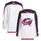 Columbus Blue Jackets adidas Away Primegreen Authentic Jersey - White