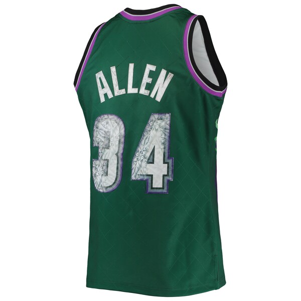 Ray Allen Milwaukee Bucks 1996/97 Hardwood Classics NBA 75th Anniversary Diamond Swingman Jersey - Green