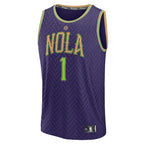 Zion Williamson New Orleans Pelicans  Youth 2024/25 Fast Break Player Jersey - City Edition - Purple