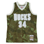 Ray Allen Milwaukee Bucks Hardwood Classics 2000/01 Ghost Green Swingman Jersey - Camo