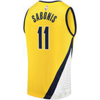 Domantas Sabonis Indiana Pacers  Fast Break Replica Jersey - Statement Edition - Gold