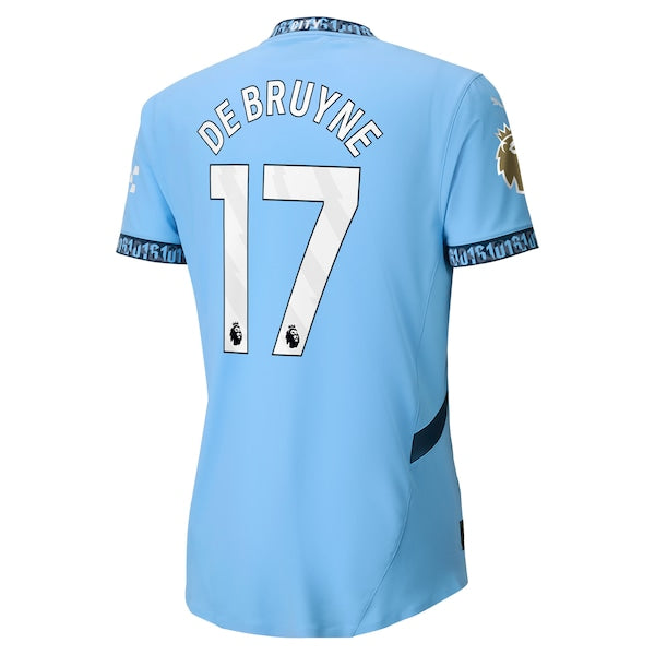 Kevin De Bruyne Manchester City Puma 2024/25 Home Authentic Player Jersey - Light Blue