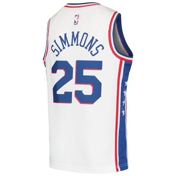 Ben Simmons Philadelphia 76ers Nike Youth Swingman Jersey - White/Royal