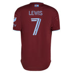 Jonathan Lewis Colorado Rapids adidas 2024 Club Authentic Player Jersey - Burgundy