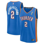 Shai Gilgeous-Alexander Oklahoma City Thunder  2025 NBA Finals Champions Fast Break Replica Player Jersey - Blue - Icon Edition