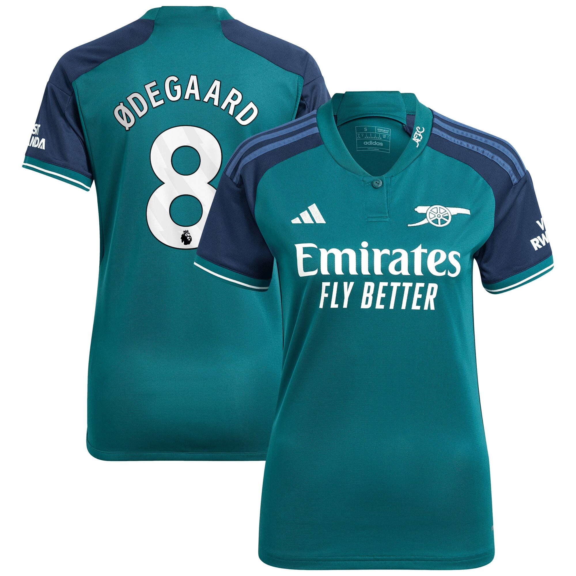 Martin Odegaard Arsenal adidas Women's 2023/24 Home Replica Player Jersey - Red/Green/Yellow