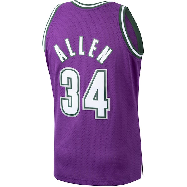 Ray Allen Milwaukee Bucks 2000/01 Hardwood Classics Swingman Jersey - Purple