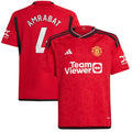Sofyan Amrabat Manchester United adidas Youth 2023/24 Home Replica Player Jersey – Red