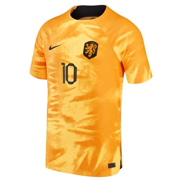 Memphis Depay Netherlands National Team Nike 2022/23 Home Vapor Match Authentic Player Jersey - Orange