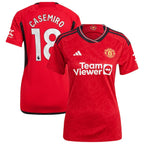 Casemiro Manchester United adidas Women's 2023/24 Home Replica Player Jersey - Red/Green