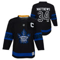Auston Matthews Toronto Maple Leafs Youth Alternate Replica Player Jersey - Black/Blue