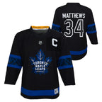 Auston Matthews Toronto Maple Leafs Youth Alternate Replica Player Jersey - Black/Blue