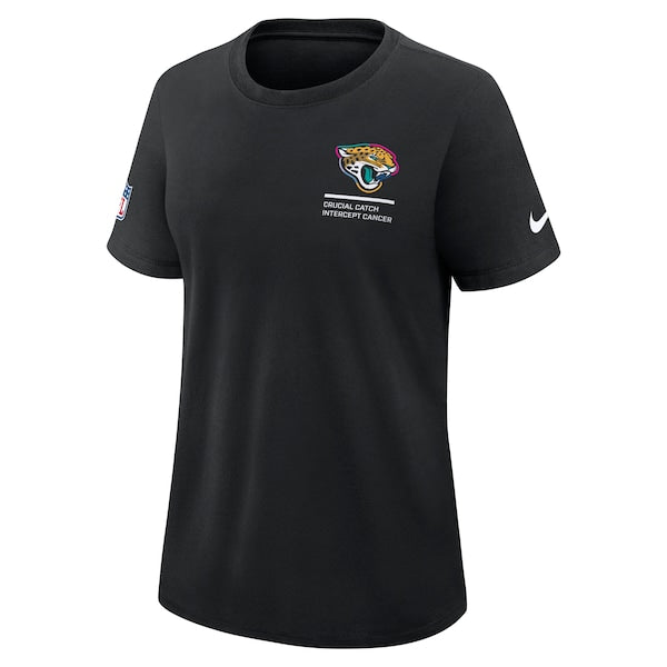 Jacksonville Jaguars Nike Women's 2025 NFL Crucial Catch Tri-Blend Dri-FIT T-Shirt - Black