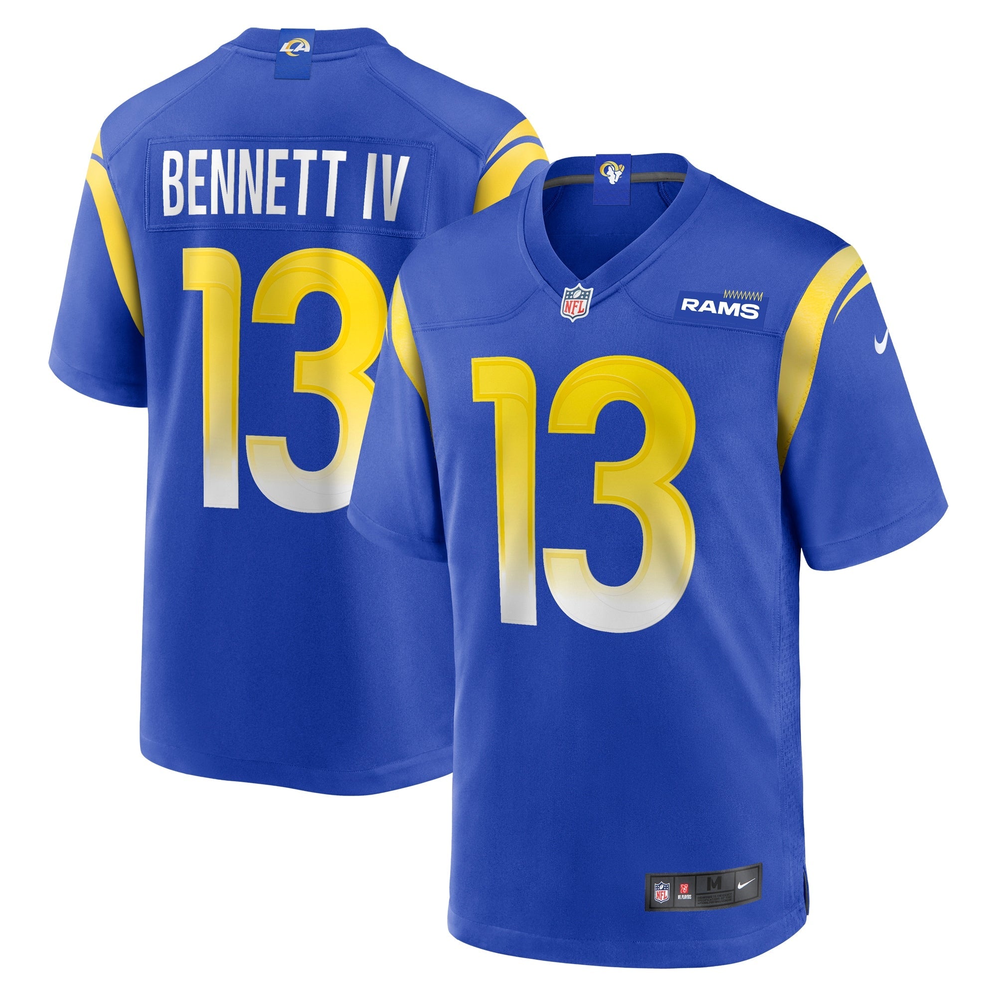 Stetson Bennett Los Angeles Rams Nike  Game Jersey - White/Royal