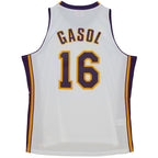 Pau Gasol Los Angeles Lakers Unisex Hall of Fame Class of 2023 Throwback Swingman Jersey - White