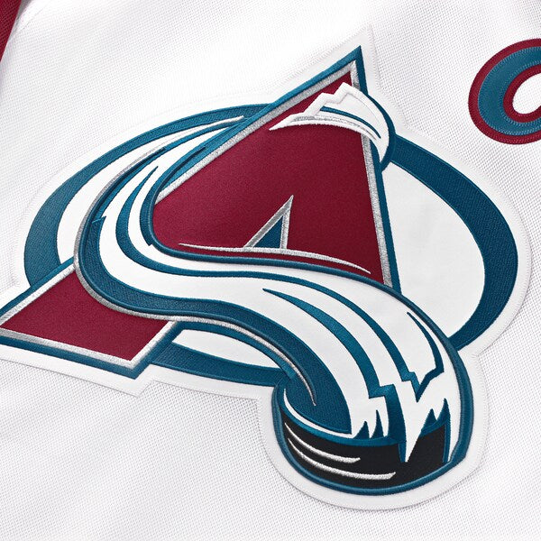 Cale Makar Colorado Avalanche  Away Premium Jersey - White/Burgundy/Navy