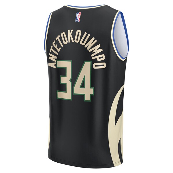 Giannis Antetokounmpo Milwaukee Bucks  Fast Break Replica Player Jersey - Statement Edition - Black