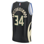 Giannis Antetokounmpo Milwaukee Bucks  Fast Break Replica Player Jersey - Statement Edition - Black