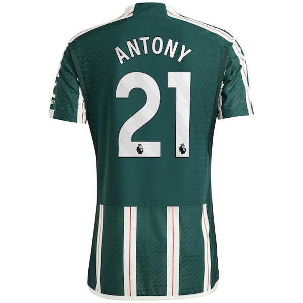 Antony Manchester United adidas 2023/24 Away Authentic Player Jersey - Green/Red
