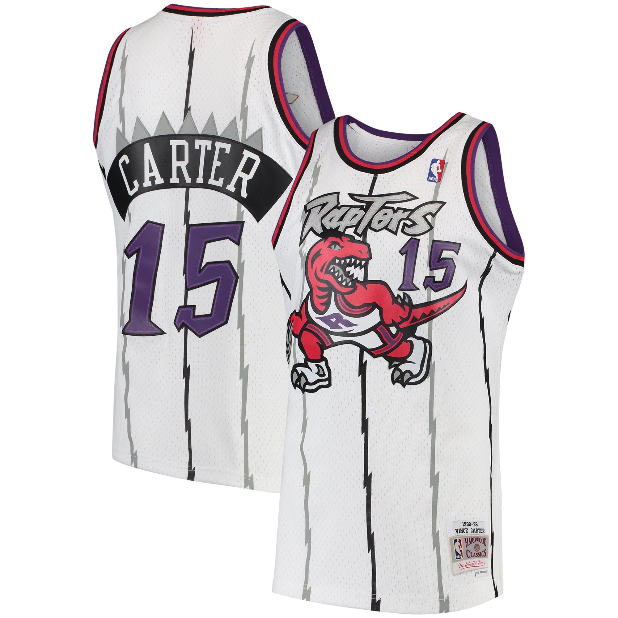 Vince Carter Toronto Raptors 1999/00 Hardwood Classics Swingman Jersey - Purple/White