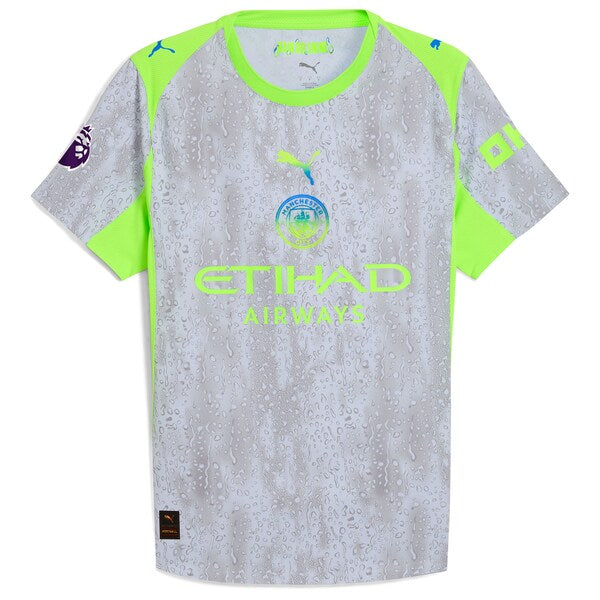 Manchester City Puma 2025/26 Third Authentic Jersey - Green/Neon Green/Light Blue