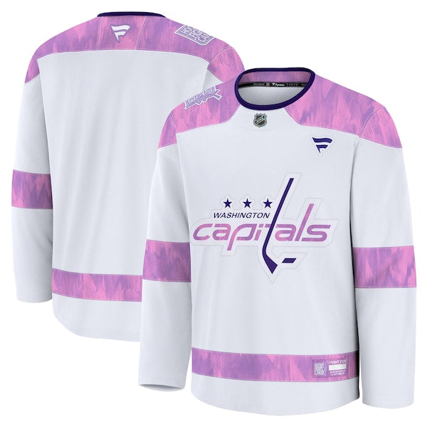 Washington Capitals  2024 Hockey Fights Cancer Practice Jersey - White