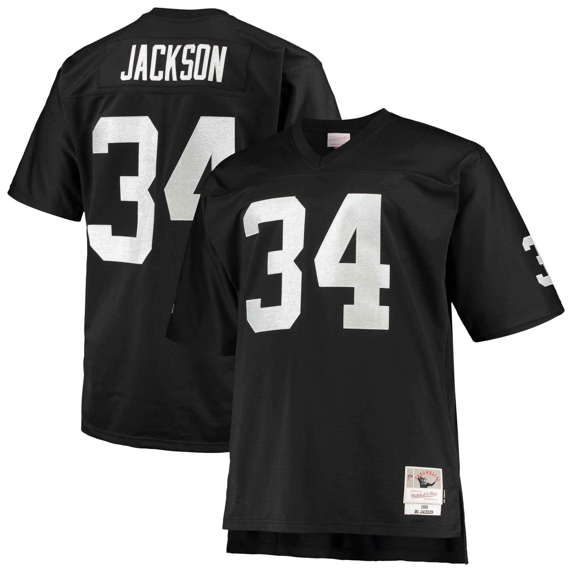 Bo Jackson Las Vegas Raiders Big & Tall 1988 Retired Player Replica Jersey - White/Black