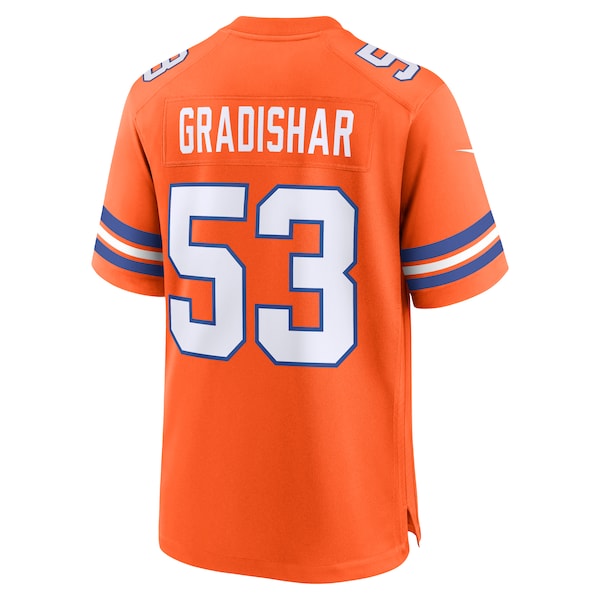 Randy Gradishar Denver Broncos Nike Mile High Collection 1977 Throwback Retired Player Game Jersey - Orange