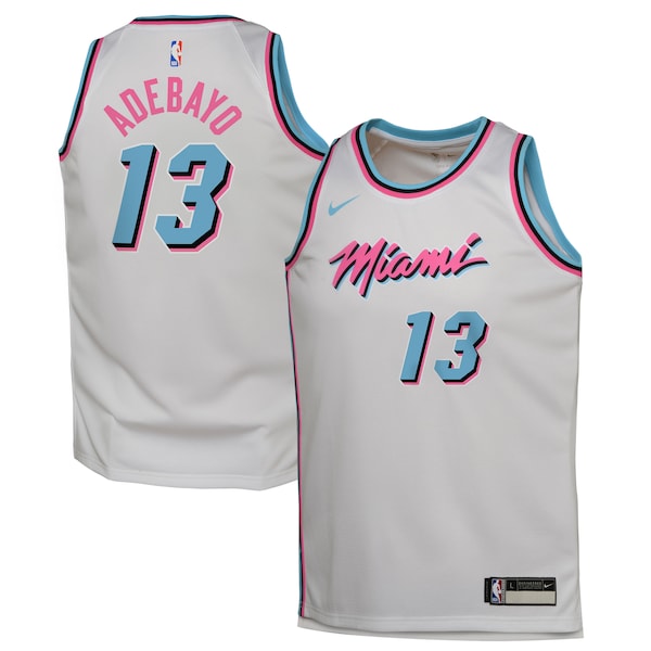 Bam Adebayo Miami Heat Nike Youth 2024/25 Swingman Player Jersey - City Edition - White