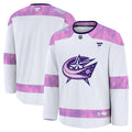 Columbus Blue Jackets  2024 Hockey Fights Cancer Practice Jersey - White