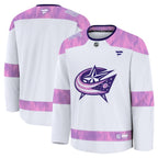 Columbus Blue Jackets  2024 Hockey Fights Cancer Practice Jersey - White