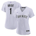 Colorado Rockies Nike Women's #1 Bride Home Replica Jersey - White