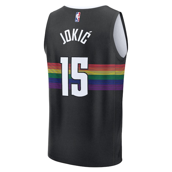 Nikola Jokić Denver Nuggets  Youth 2025/26 City Edition Fast Break Jersey - Black
