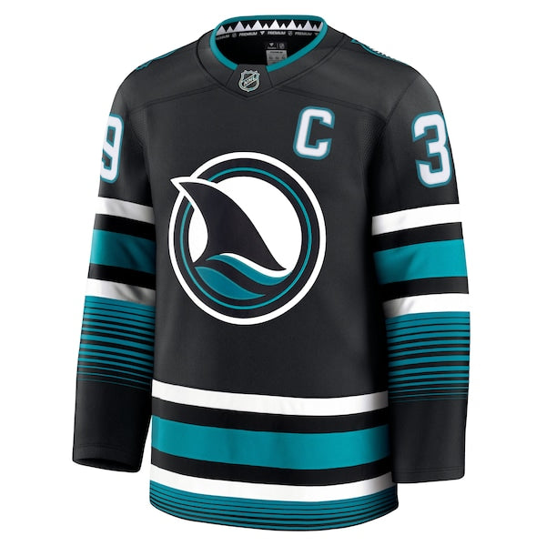 Logan Couture San Jose Sharks  Alternate Premium Jersey - Black/Teal