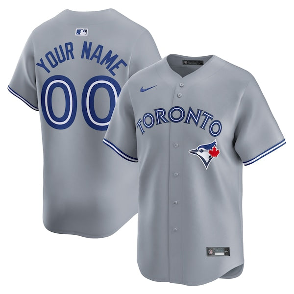 Toronto Blue Jays Nike Away Limited Custom Jersey - Gray