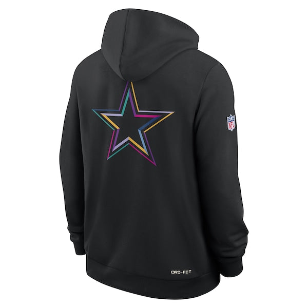 Dallas Cowboys Nike 2025 NFL Crucial Catch Sideline Standard Issue Dri-FIT Hoodie - Black
