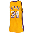 Shaquille O'Neal Los Angeles Lakers Women's 1999/00 Hardwood Classics Swingman Jersey - Gold