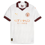 Julián Álvarez Manchester City Puma Youth 2023/24 Away Replica Player Jersey - White