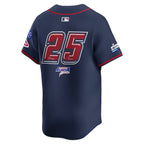 #25 Atlanta Braves Nike 2025 MLB Speedway Classic Alternate Limited Jersey - Navy