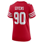 Kevin Givens San Francisco 49ers Nike Women's  Game Jersey -  Scarlet