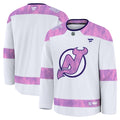 New Jersey Devils  2024 Hockey Fights Cancer Practice Jersey - White
