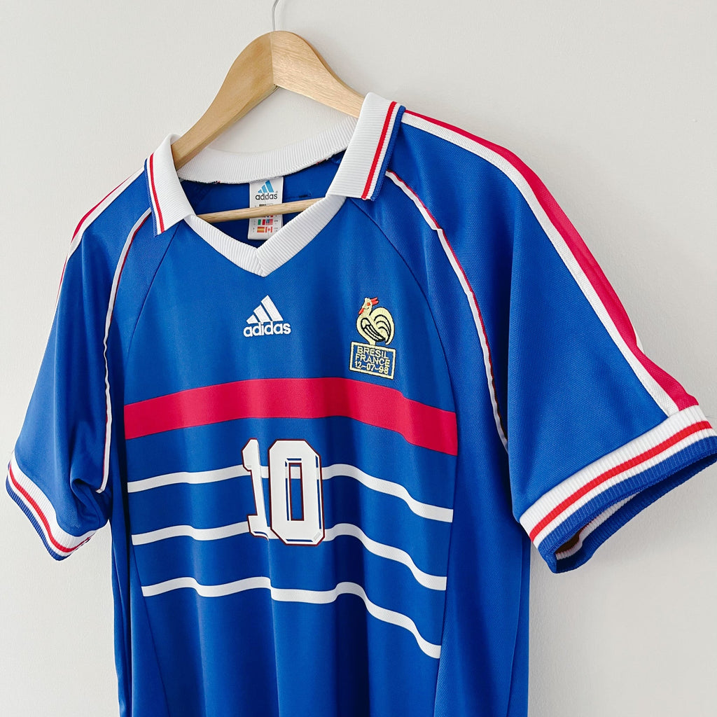 France ZIDANE 1998 World Cup Home Retro Jersey - Blue