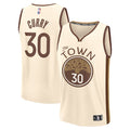 Stephen Curry Golden State Warriors  Youth 2025/26 City Edition Fast Break Jersey - Tan