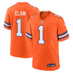 Jason Elam Denver Broncos Nike Mile High Collection 1977 Throwback Retired Player Game Jersey - Orange