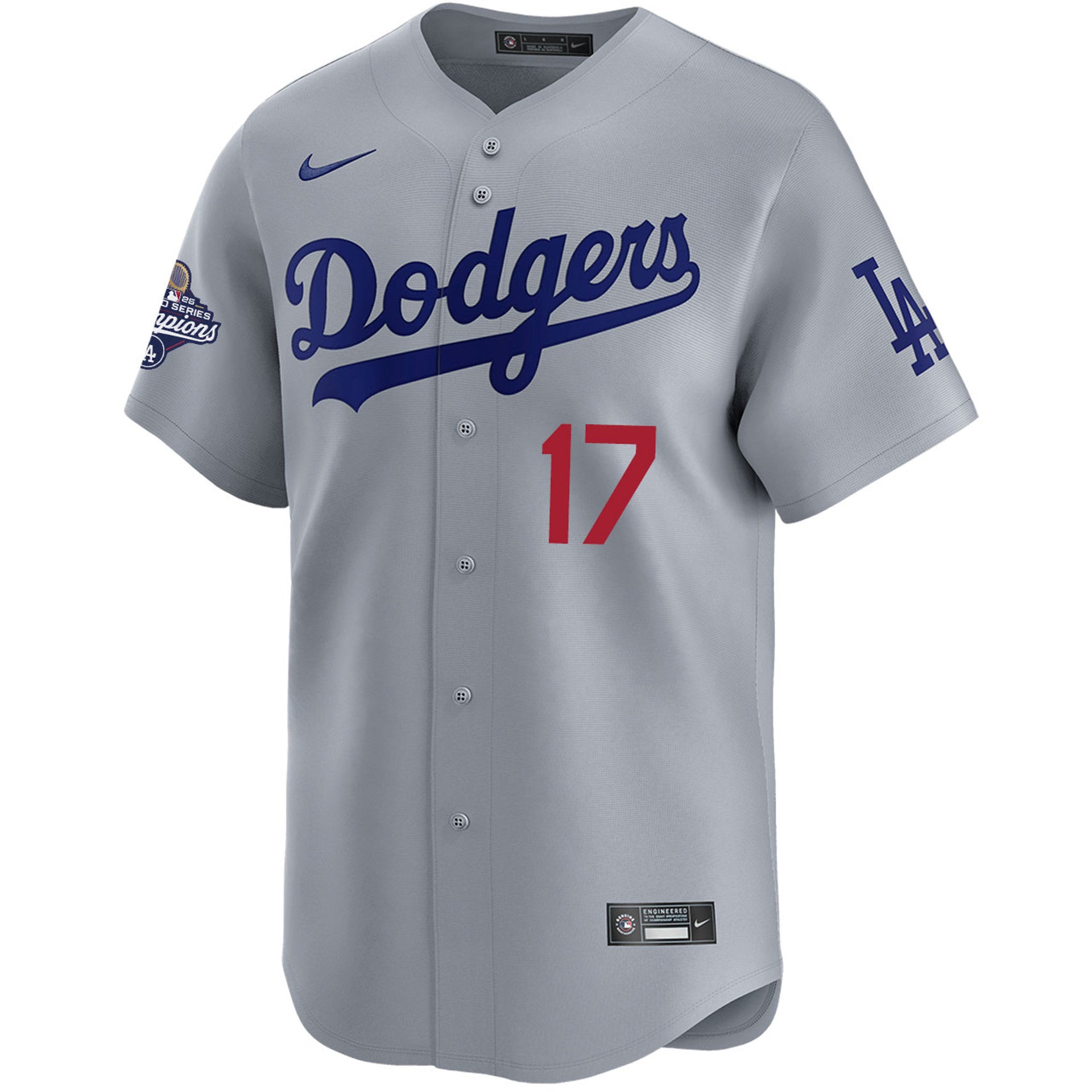 Shohei Ohtani Los Angeles Dodgers Nike 2025 World Series Champions Limited Jersey - Grey