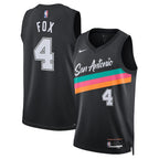 De'Aaron Fox San Antonio Spurs Nike Unisex 2025/26 Swingman Jersey - Black - City Edition