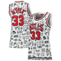 Scottie Pippen Chicago Bulls Women's 1997 Doodle Swingman Jersey - White