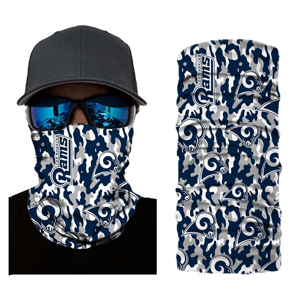 CAMO LOS ANGELES RAMS FACE MASK BANDANAS